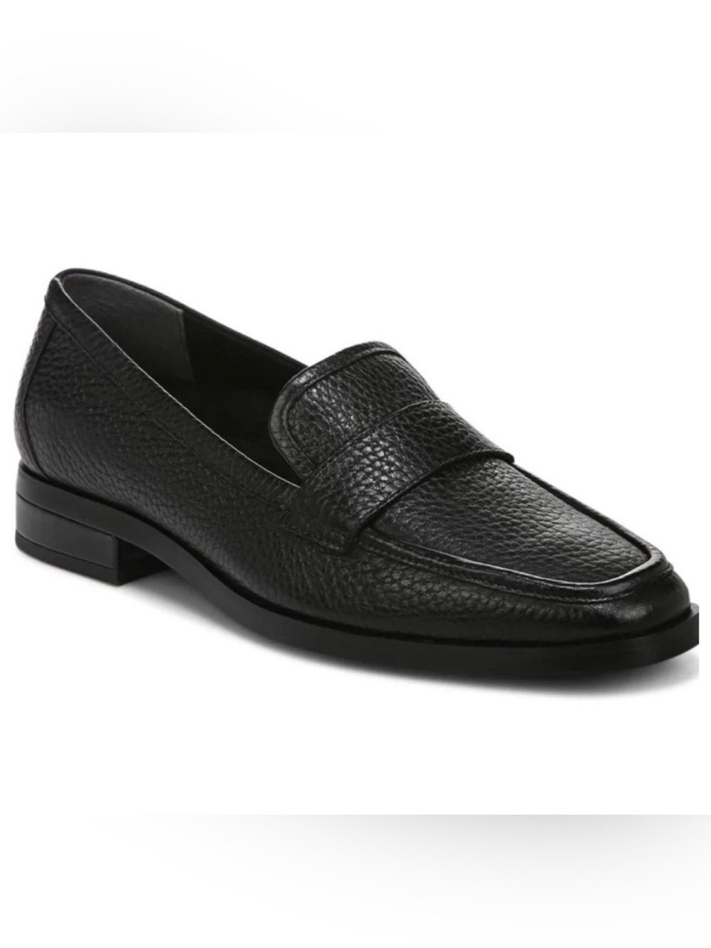 New Vionic Sellah Black Pebble Leather Loafers